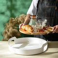 Bamboo Serving Tray - Small, White | Full House Lebanon