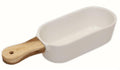 Porcelain Oval Dish with Wooden Handle | Full House Lebanon