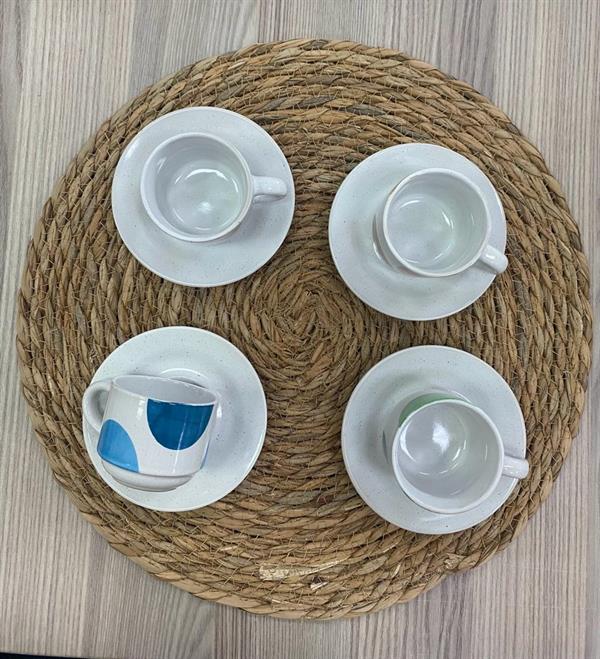 Dotted Coffee Cup Set (Half a Dozen) | Full House Lebanon