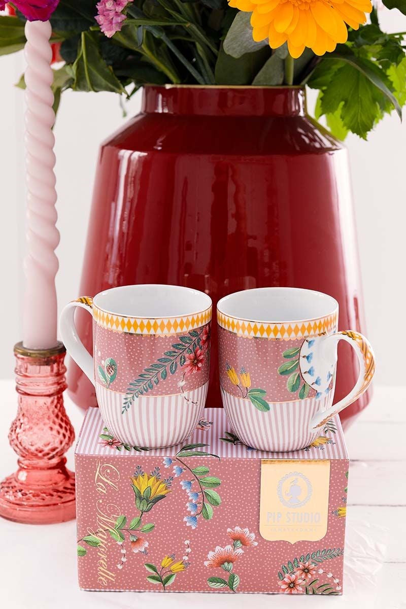 Pip Studio La Majorelle Mugs Pink Set (2 Pcs) | Full House Lebanon
