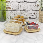 Square Bamboo-Lid Food Containers - Large | Full House Lebanon