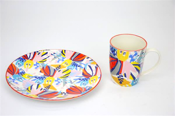 Patterned Porcelain Dessert plate & Mug - Mug | Full House Lebanon