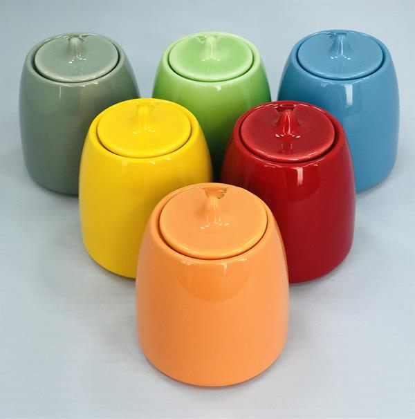Porcelain Sugar Pot - Orange | Full House Lebanon