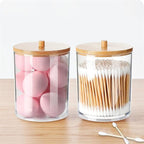 Acrylic Qtip Holder with Bamboo Lid | Full House Lebanon