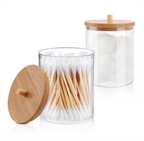 Acrylic Qtip Holder with Bamboo Lid | Full House Lebanon