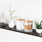 Acrylic Qtip Holder with Bamboo Lid | Full House Lebanon