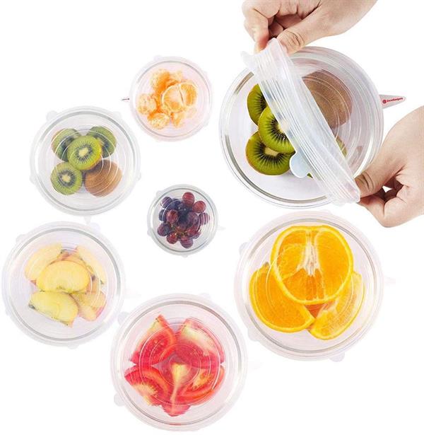 Expandable Silicone Stretch Lids Set (6 Pcs) - Square | Full House Lebanon