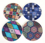 Round Ceramic Coasters (4pcs) | Full House Lebanon
