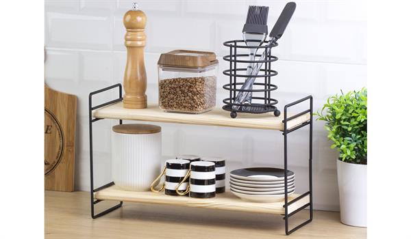 Tiered Wooden Shelf with Legs - 3 Tier | Full House Lebanon