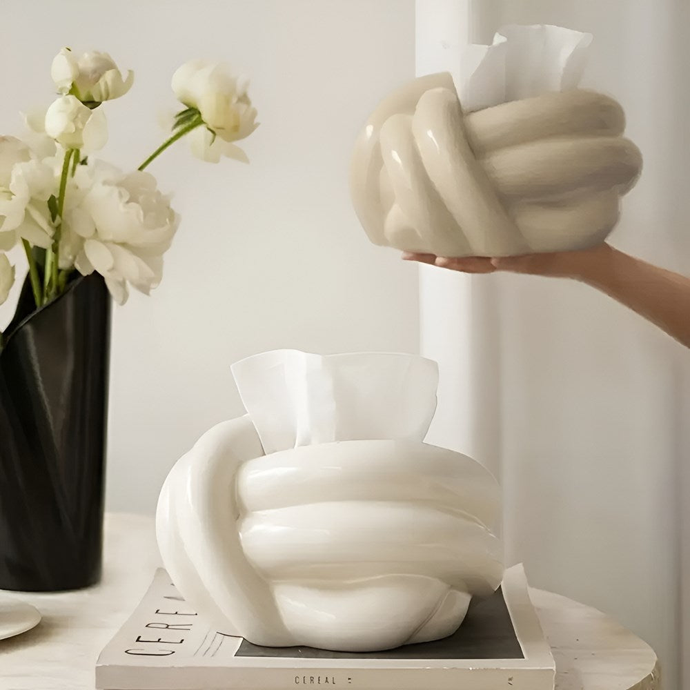 Modern Knot Design Tissue Box | Full House Lebanon