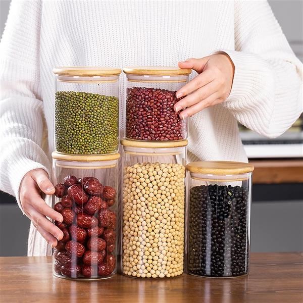 Bamboo-Lid Storage Jars - Medium | Full House Lebanon