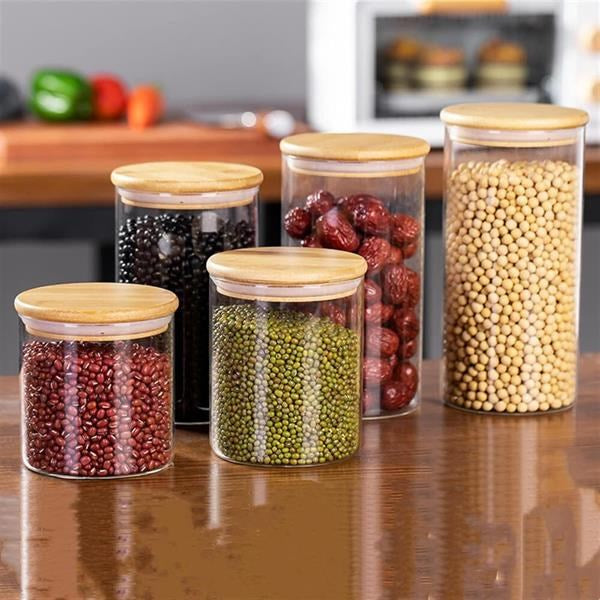 Bamboo-Lid Storage Jars - Large | Full House Lebanon