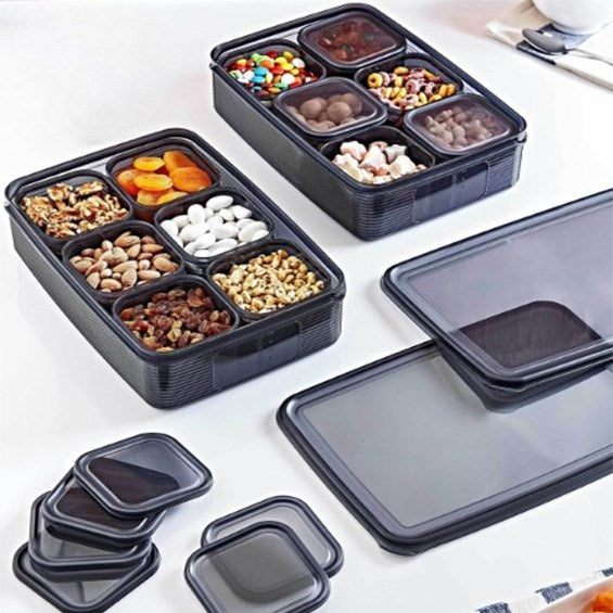 Line Storage Box Set (6+1 pcs) - Transparent | Full House Lebanon