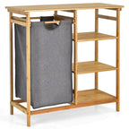 Bamboo Laundry Basket Stand with Removable Sliding Bag | Full House Lebanon
