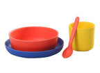 Bamboo Kids Meal Set (4 Pcs) - Blue | Full House Lebanon