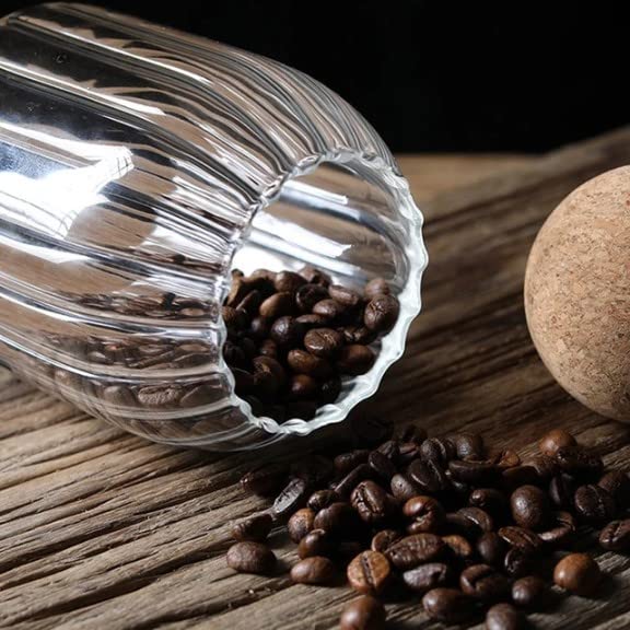 Ribbed Glass Jar Set with Cork Lid (3 Pcs) | Full House Lebanon