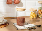 Bamboo-Lid Glass Containers - Medium | Full House Lebanon