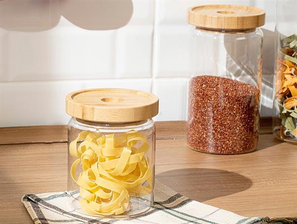 Bamboo-Lid Glass Containers - Small | Full House Lebanon