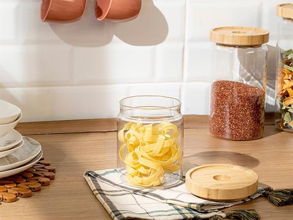 Bamboo-Lid Glass Containers | Full House Lebanon
