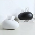 Modern White Ceramic Tissue Box | Full House Lebanon