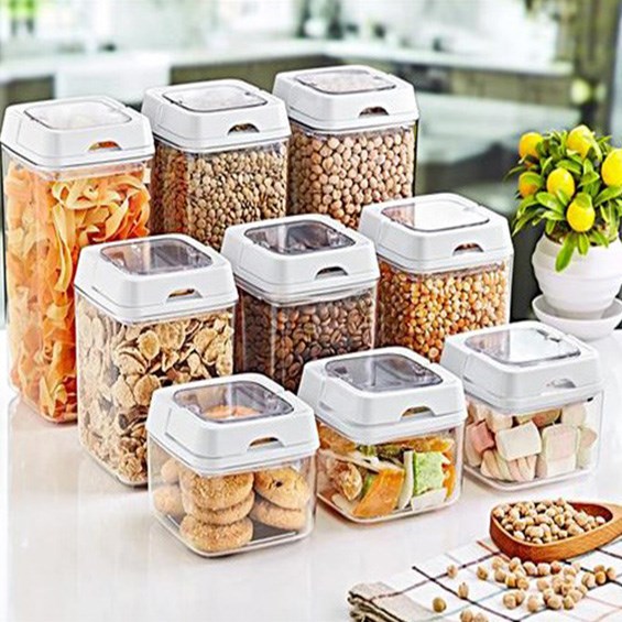 Acrylic Airtight Square Containers - Large | Full House Lebanon