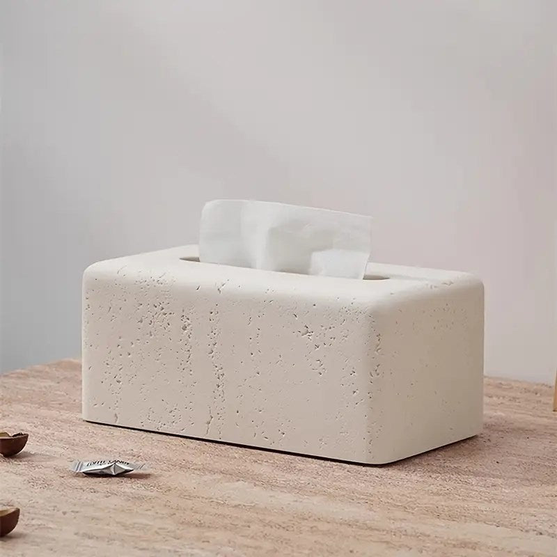Rectangular Stone Tissue Box | Full House Lebanon