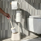 Freestanding  Toilet Brush & Roll Holder Set