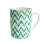 Green  Patterned Porcelain Mug