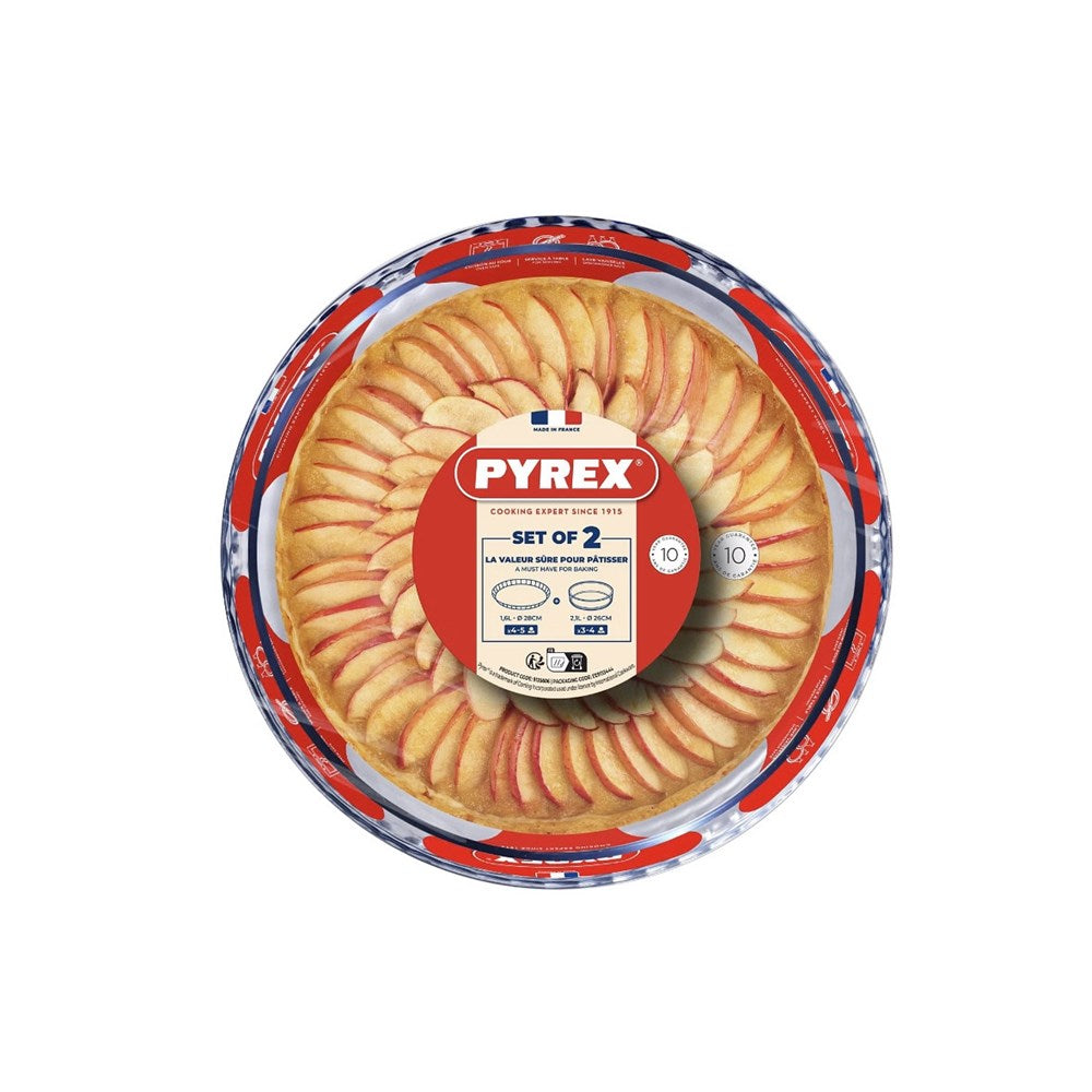 Pyrex Bake & Enjoy Round Pastry Dish Set (2 Pcs) | Full House Lebanon