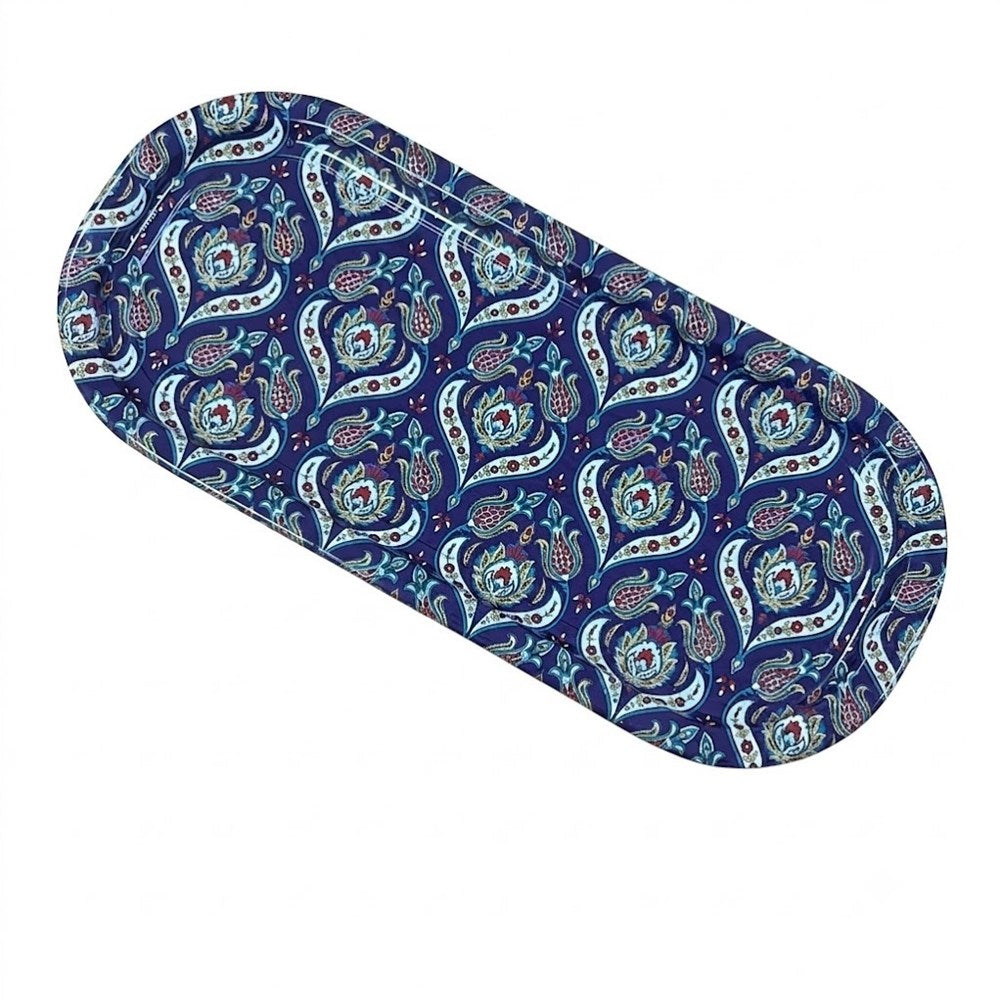 Oval Metal Printed Serving Tray