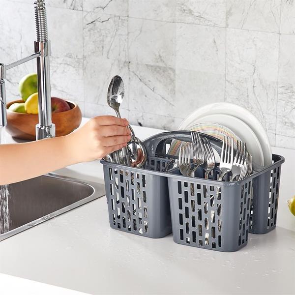 Basket Organizer with Handle - White | Full House Lebanon