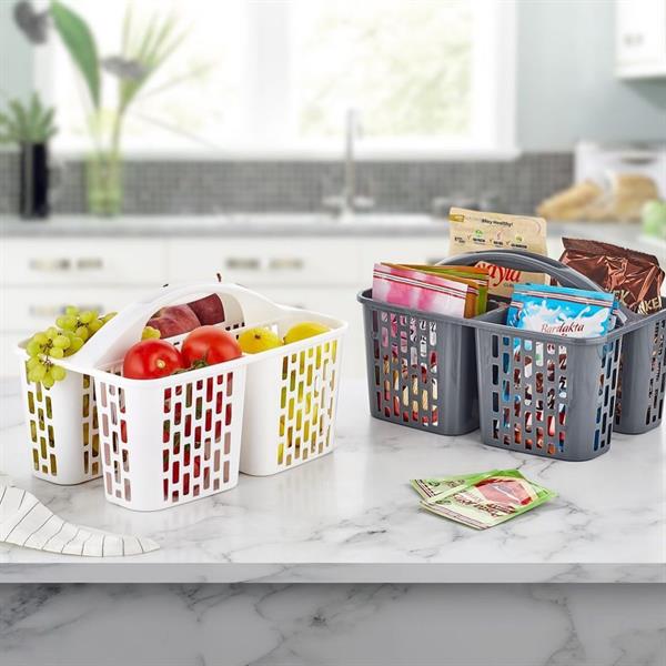 Basket Organizer with Handle - Grey | Full House Lebanon