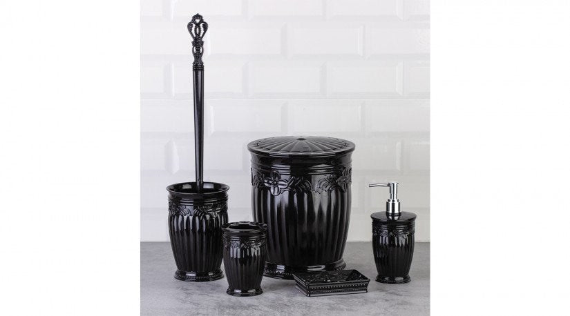 Elegant Bathroom Set (5ps) - Black | Full House Lebanon