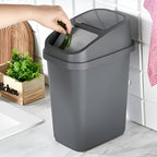 Swing-Top Waste Bin - 10 L, Black | Full House Lebanon