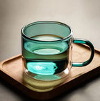Double-wall Glass Mug - Blue | Full House Lebanon