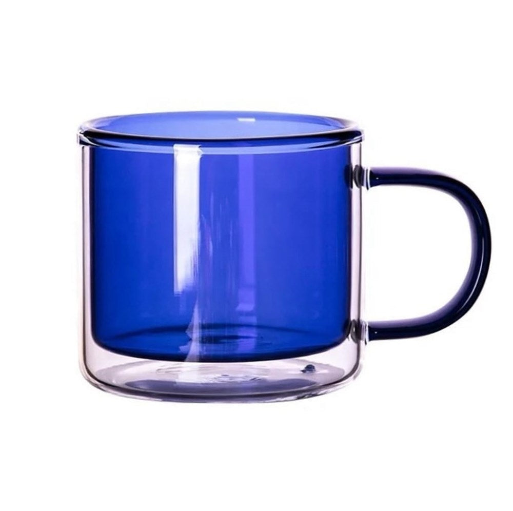 Double-wall Glass Mug - Grey | Full House Lebanon