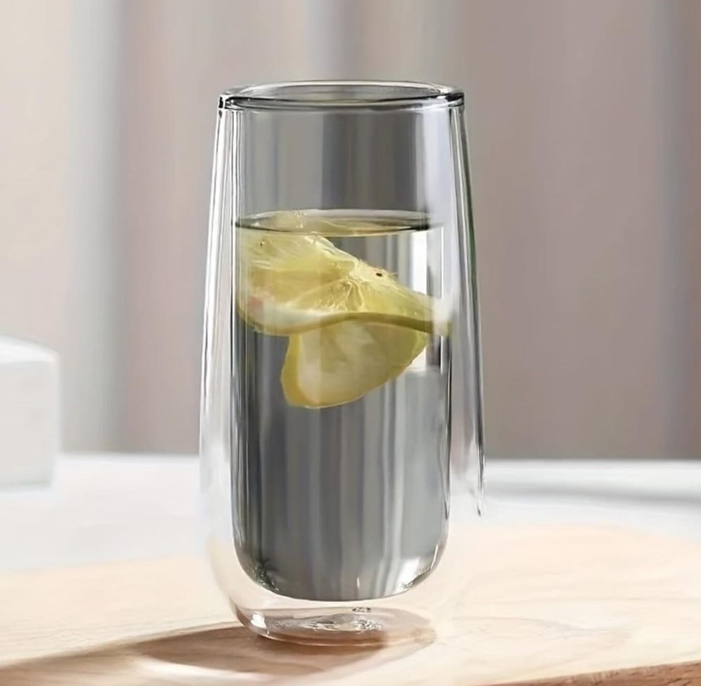 Double-wall Glass Cup - Green | Full House Lebanon