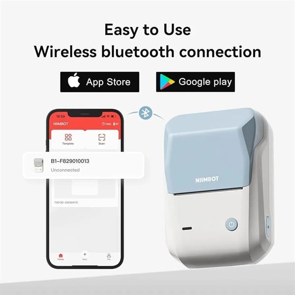 NIIMBOT B1 Inkless Label Printer - Dark Blue | Full House Lebanon