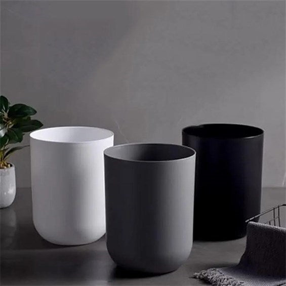 Plastic Waste Bin Set (2 Pcs) - White | Full House Lebanon