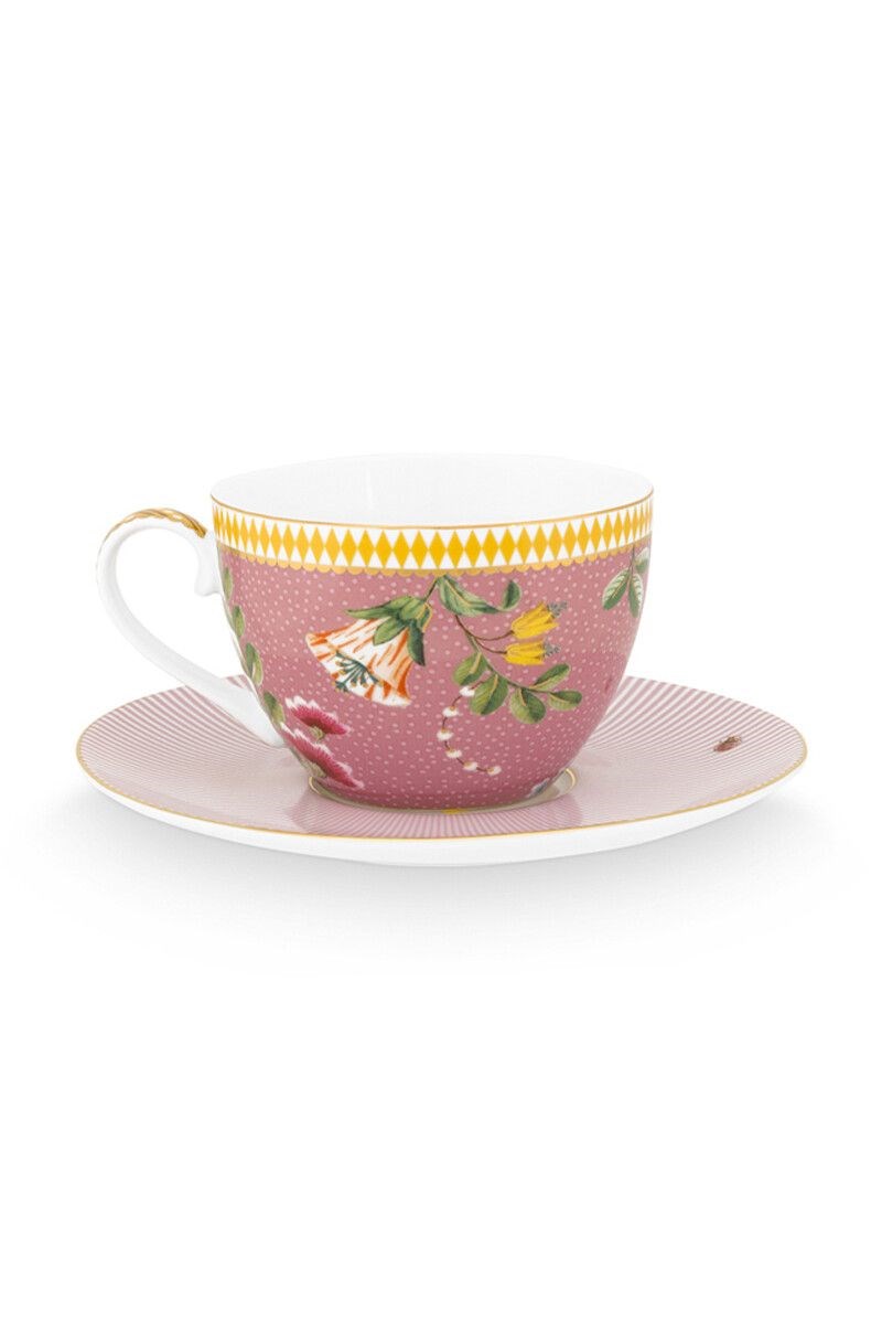 Pip Studio La Majorelle Cappuccino Cup & Saucer Pink Set (2 Pcs) | Full House Lebanon