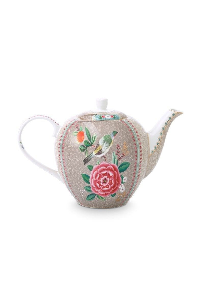 Pip Studio Blushing Birds Teapot Khaki - Small | Full House Lebanon