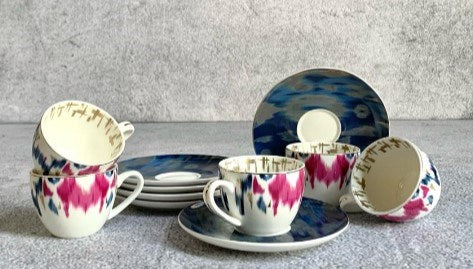Porcelain Coffee Cup Set (Half a Dozen) | Full House Lebanon