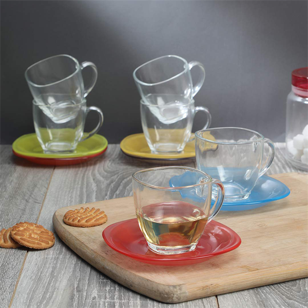 Luminarc Carina Rainbow Cup & Saucer Set (Half a Dozen) | Full House Lebanon