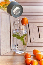 Zest Glass Carafe with Plastic Lid - Green | Full House Lebanon
