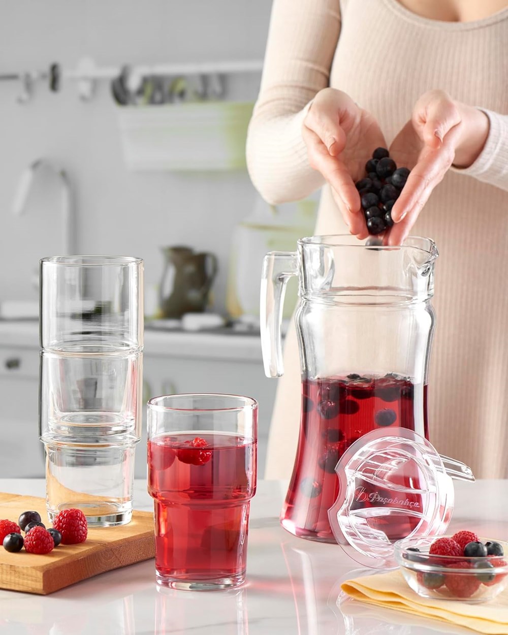 Pasabahce Azur Glass Jug 1400 ml | Full House Lebanon