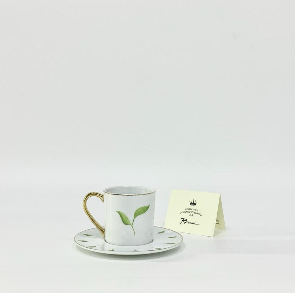 Rosanna Leaf Espresso Cup & Saucer Set (12 Pcs) | Full House Lebanon