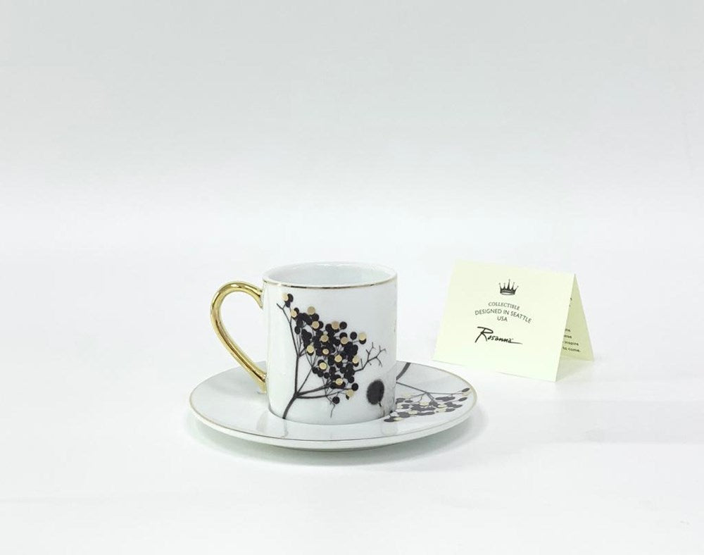 Rosanna La Foret Espresso Cups & Saucer Set (12 Pcs) | Full House Lebanon