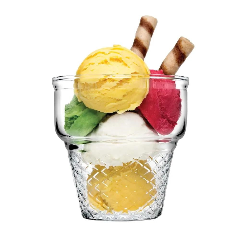 Pasabahce Mini Cornet Ice Cream Bowl Set (3 Pcs) | Full House Lebanon