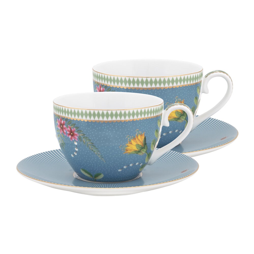 Pip Studio La Majorelle Blue Coffee Cups & Saucers Blue Set (2 Pcs) | Full House Lebanon