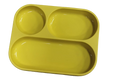 3-Compartments Silicone Suction Plate - LightGreen | Full House Lebanon